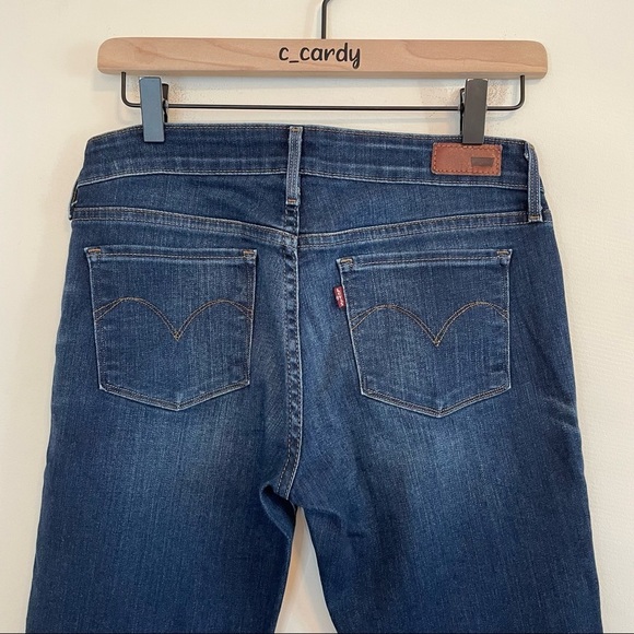 Levis Mid Rise Slight Curve Skinny Jeans Dark Wash - Picture 6 of 7